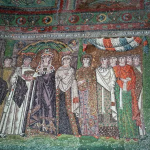 Mosaic of the Empress Theodora and her court, 6th century