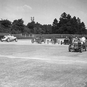 Motor racing at Brooklands. Artist: Bill Brunell