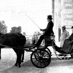 Print of Mr. and Mrs. Gladstone in their carriage at Château Thorenc, Cannes, 1898 Print of Mr. and Mrs. Gladstone in their carriage at Château Thorenc, Cannes, 1898