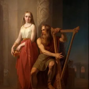 Idun and Bragi Print, 1846 - Malmo Konstmuseum Collection Idun and Bragi Print, 1846 - Malmo Konstmuseum Collection