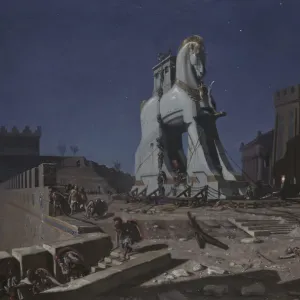 Heritage Images Print of the Trojan Horse, 1874 Heritage Images Print of the Trojan Horse, 1874