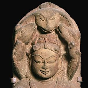 Naga, a snake divinity with heads of a five-headed serpent, 1oth century