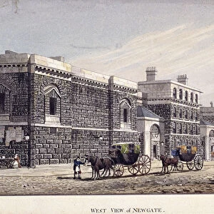 Newgate Prison, Old Bailey, London, c1815. Artist: George Shepherd