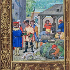 October, wine-making, early 16th century