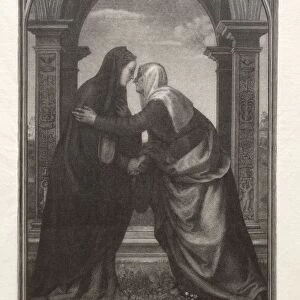 Old Italian Masters: The Visitation, 1888-1892. Creator: Timothy Cole (American, 1852-1931)