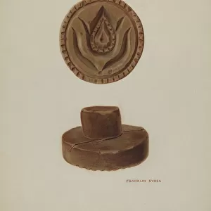 Pa. German Butter Mold, c. 1940. Creator: Albert J. Levone