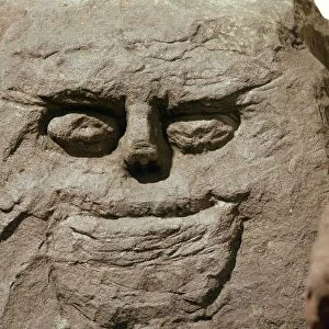 Pagan stone head