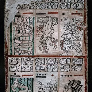 A page from the Dresden codex, Maya manuscript, 1901