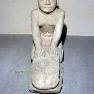 Painted Limestone figure, Egyptian, Old Kingdom, 2400BC-2000 BC