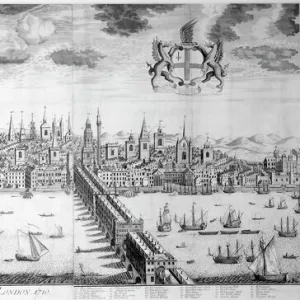 Panorama of the City of London, 1710. Artist