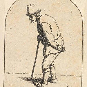 Peasant with Stick, 1610-85. Creator: Adriaen van Ostade