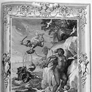 Perseus delivers Andromeda from the sea monster, 1733. Artist: Bernard Picart