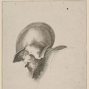 Plate 10: head of a soldier, from Drawing Basics (I principii del disegno), after 1641