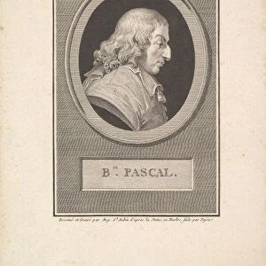 Portrait of Blaise Pascal, 1802. Creator: Augustin de Saint-Aubin