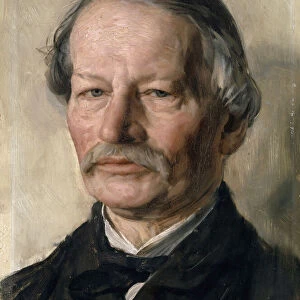 Portrait of Gustav Freytag (1816-1895), 1886. Creator: Stauffer-Bern, Karl (1857-1891)