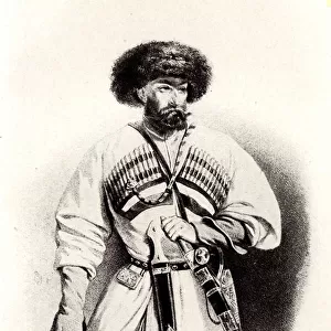 Portrait of Imam Shamil (1799-1871), 19th century. Artist: Anonymous
