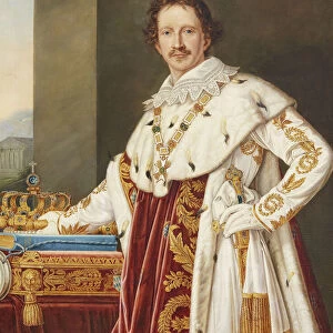 Portrait of Ludwig I of Bavaria (1786-1868) in Anointment Robe