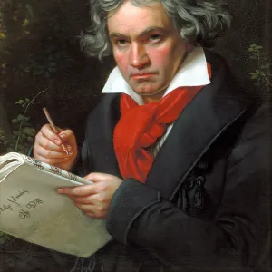 Portrait Ludwig van Beethoven when composing the Missa Solemnis, 1820