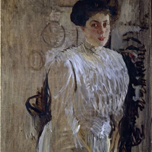 Portrait of Margarita Kirillovna Morozova, nee Mamontova (1873-1958), 1910. Artist: Serov, Valentin Alexandrovich (1865-1911)