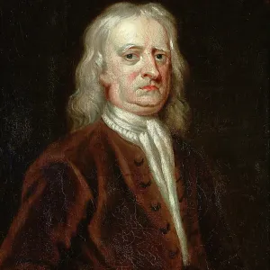 Portrait of Sir Isaac Newton, 18th century Print. Art Prints