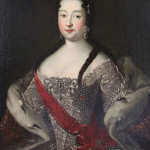 Portrait of the Tsesarevna Anna Petrovna, 1740s. Artist: Ivan Adolsky