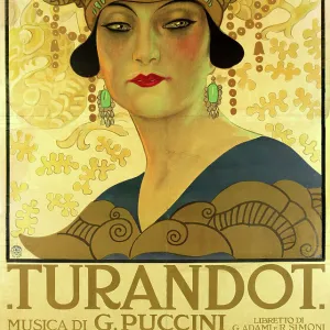 Poster for the opera Turandot at the Teatro alla Scala, 1926