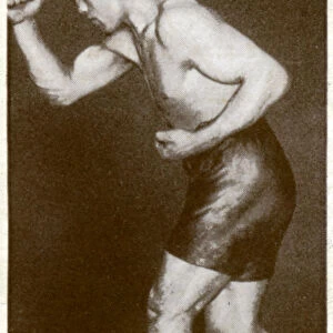 Primo Carnera, Italian boxer, 1938