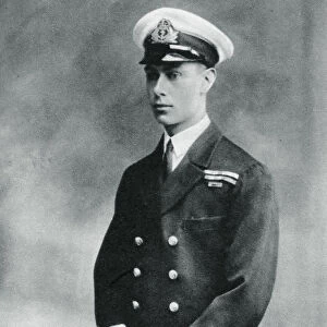 Prince Albert in the uniform of a lieutenant in the Royal Navy, 1918