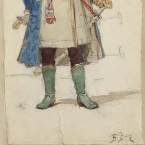 Prince. Costume design for the opera Rusalka by A. Dargomyzhsky