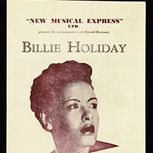Programme for Billie Holiday and Jack Parnell & His Orchestra, Royal Albert Hall