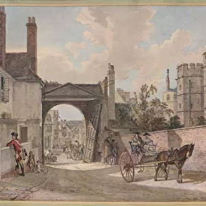 Queen Elizabeths Gateway, Windsor Castle, c1780. Artist: Paul Sandby