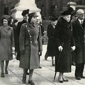 Queen Mary, Princess Elizabeth, Princess Margaret... Armistice Day, 1945, (1951)