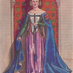 Queen Phillippa 1350, 1926. Artist: Herbert Norris