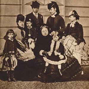 Queen Victoria with her daughter-in-law and grandchildren, c1880 (1935)