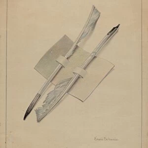 Quill Pens, c. 1936. Creator: Erwin Schwabe