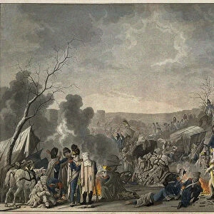 Retreat of the Grande Armee from Moscow in 1812, 1813. Artist: Rugendas, Lorenz (1775-1826)