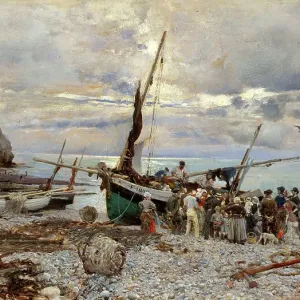 Return of the Fishing Boats, Étretat, 1879 Print Return of the Fishing Boats, Étretat, 1879 Print