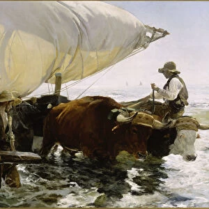 Return from Fishing: Towing the Bark, c. 1895