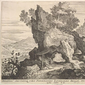 Rocky Landscape with St. Jerome. Creator: Aegidius Sadeler II