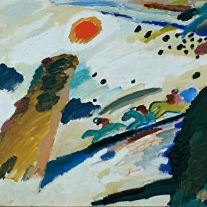 Romantic Landscape. Artist: Kandinsky, Wassily Vasilyevich (1866-1944)