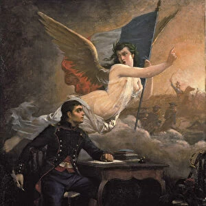 Rouget de Lisle composing the Marseillaise, c. 1875. Creator: Pinelli, Auguste (1823-after 1878)