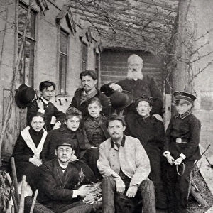Russian author Anton Chekhov with family and friends, 1890