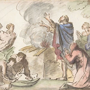 Sacrifice of Noah (?), 18th century. Creator: Anon