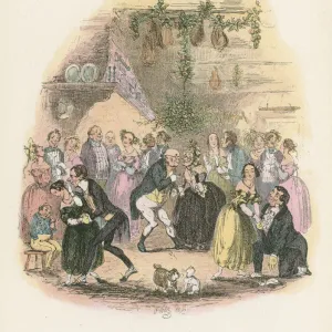 Scene from The Posthumous Papers of the Pickwick Club by Charles Dickens, 1836-1837. Artist: Hablot Knight Browne