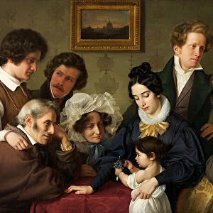 The Schadow Circle. (The Bendemann Family and their Friends). Artist: Bendemann, Eduard (1811-1889)