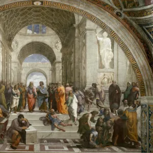 The School of Athens. (Fresco in Stanza della Segnatura), ca 1510-1511. Creator: Raphael