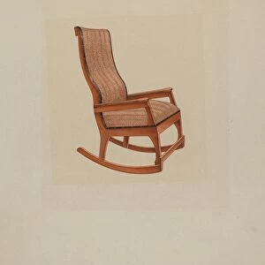 Shaker Rocking Chair, c. 1938. Creator: Lon Cronk