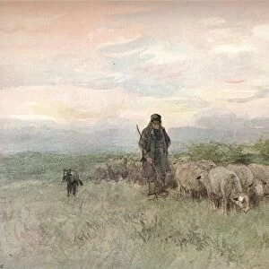 Shepherd and Flock, 19th century. Artist: Anton Mauve