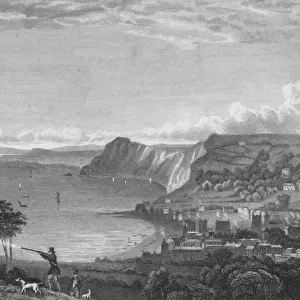 Sidmouth, From the Cliffs, Towards Seaton, 1832. Creator: P Heath