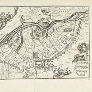 The Siege and Battle of Narva in 1700, 1726. Artist: Aa, Pieter van der (1659-1733)